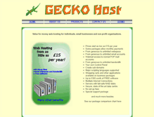 Tablet Screenshot of geckohost.co.uk